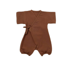 Muslin overall, BabyCosy, 100% biopamut, Tégla (Méret: 9-12 hónap) rugdalózó