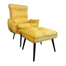  MUSTÁR DÖNTHETŐ HÁTTÁMLÁS SKANDINÁV FOTEL LÁBTARTÓVAL (FR03DG) bútor