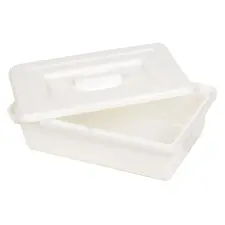  Műszer tálca műanyag, fedővel 220x150x70 mm gyógyászati segédeszköz
