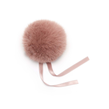  Műszőrme pompom, 11cm - Fáradt rózsaszín rövidáru