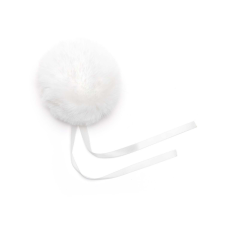  Műszőrme pompom, 11cm - Fehér rövidáru