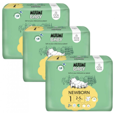 MUUMI Baby 1 Newborn 2-5 kg (75 db), havi csomag ökopelenka pelenka