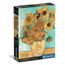  Művészet Sunflowers 1000 db-os Compact puzzle Clementoni puzzle, kirakós