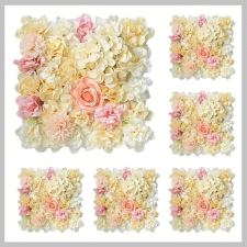  Művirág dekorációs falpanel 6 db sárga BH135643-2 dekoráció