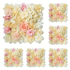  Művirág dekorációs falpanel 6 db sárga BH135643-2 dekoráció