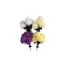  Művirág krizantémcsokor többféle színben 38cm XX01X9 dekoráció