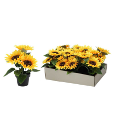  Művirág - Napraforgó Műanyag Cserépben dekoráció