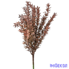  Műzöld 7 ágú dekor bokor 40cm - Barna dekorációs kellék