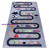 My carpet company kft BAMBINO 2092 mosható szőnyeg Utcák, autók gyerekeknek csúszásgátló - antracit 120x170 cm