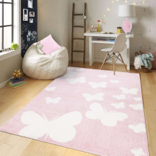 My carpet company kft Bolti Kr. Gyerekszőnyeg AKCIÓ, EPERKE 120x170cm E331 rózsaszín pillangós szőnyeg lakástextília