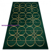 My carpet company kft EMERALD szőnyeg 1010 glamour, elegáns körökben üveg zöld / arany 160x220 cm