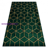 My carpet company kft EMERALD szőnyeg 1014 glamour, elegáns kocka üveg zöld / arany 160x220 cm