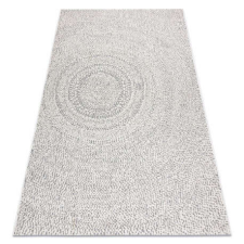 My carpet company kft Fonott sizal flat szőnyeg 48832367 Körök, pontok krém / szürke 80x150 cm lakástextília