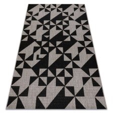 My carpet company kft Fonott sizal floorlux szőnyeg 20489 ezüst / fekete HÁROMSZÖGEK 140x200 cm lakástextília