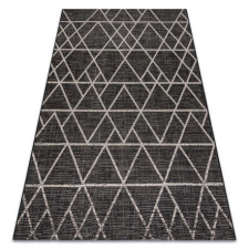 My carpet company kft Fonott sizal floorlux szőnyeg 20508 fekete / ezüst HÁROMSZÖGEK 80x150 cm lakástextília