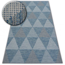 My carpet company kft Fonott sizal szőnyeg LOFT 21132 HÁROMSZÖGEK elefántcsont/ezüst/kék 140x200 cm lakástextília