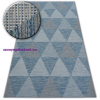 My carpet company kft Fonott sizal szőnyeg LOFT 21132 HÁROMSZÖGEK elefántcsont/ezüst/kék 140x200 cm