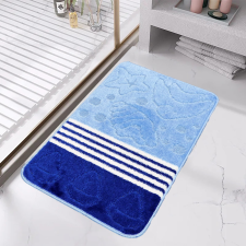 My carpet company kft Fürdőszobai szőnyeg 1 részes - DEN kék csíkos kagylós fürdőszoba kiegészítő