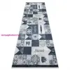 My carpet company kft Kab. ANDRE 44211 mosható szőnyeg Liszaboni csempek, konyhába csúszásgátló - szürke / ezüst 80x200 cm
