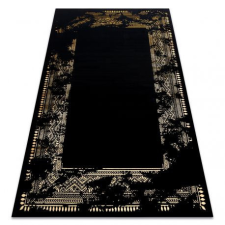 My carpet company kft Modern GLOSS szőnyeg 408C 86 elegáns, glamour, art deco fekete / arany 120x170 cm lakástextília