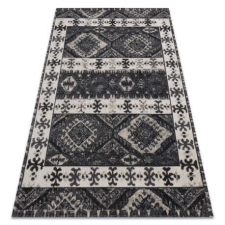 My carpet company kft Modern szőnyeg MUNDO E0651 etnikai szabadtéri bézs / fekete 80x150 cm lakástextília