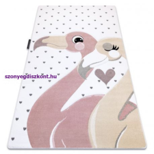 My carpet company kft PETIT szőnyeg FLAMINGOS Flamingók szív krém 140x190 cm lakástextília