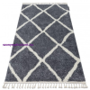 My carpet company kft Szőnyeg BERBER CROSS B5950 szürke / fehér Rojt shaggy 120x170 cm