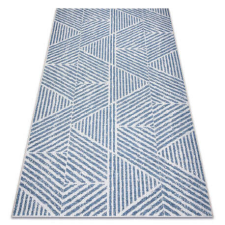 My carpet company kft Szőnyeg COLOR 47176360 SISAL vonalak, háromszögek, bézs / kék 160x230 cm lakástextília