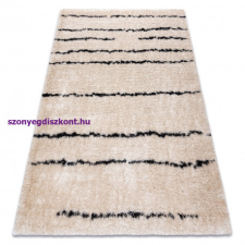 My carpet company kft Szőnyeg FLUFFY 2371 shaggy csík - krém / antracit 180x270 cm lakástextília