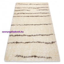 My carpet company kft Szőnyeg FLUFFY 2371 shaggy csík - krém / bézs 180x270 cm lakástextília