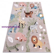 My carpet company kft Szőnyeg FUN Africa gyerekeknek, állatok, Afrika bézs 80x150 cm lakástextília