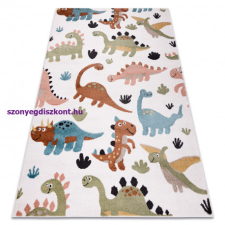 My carpet company kft Szőnyeg FUN Dino gyerekeknek, Dinoszauruszok krém 140x190 cm lakástextília