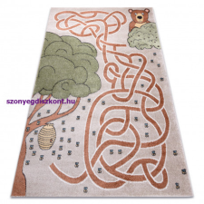 My carpet company kft Szőnyeg FUN Honey gyerekeknek, medve, méhek bézs 160x220 cm lakástextília