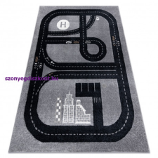 My carpet company kft Szőnyeg FUN Track gyerekeknek, utca, város szürke 120x170 cm lakástextília