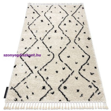 My carpet company kft Szőnyeg TETUAN B751 cikcakk krém Rojt shaggy 120x170 cm lakástextília