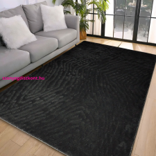 My carpet Den. Deluxy design Fekete Puha Szőnyeg 160x230cm-hátul gumis lakástextília
