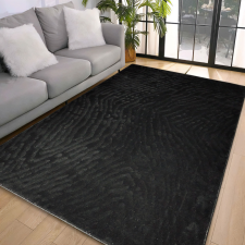 My carpet Den. Deluxy design Fekete Puha Szőnyeg 80szett=2dbx80x150+80x250cm-hátul gumis lakástextília