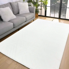 My carpet TOP! Den. Deluxy rombusz fehér Puha Szőnyeg 66x110cm-hátul gumis lakástextília