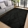 My carpet TOP! Den. Deluxy rombusz Fekete Puha Szőnyeg 66x110cm-hátul gumis