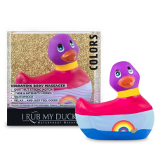  My Duckie Colors 2.0 - csíkos kacsa vízálló csiklóvibrátor (szivárvány) vibrátorok