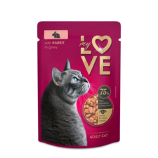 My Love alutasakos felnőtt macskaeledel nyúl szószban 85g macskaeledel