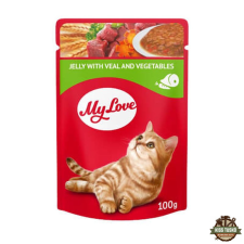 My Love Alutasakos Macskaeledel Borjú és Zöldség Zselében 100g macskaeledel