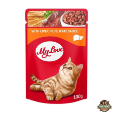 My Love Alutasakos Macskaeledel Máj Ízletes Szószban 100g macskaeledel