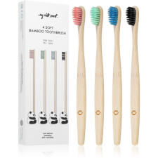 My White Secret Bamboo Toothbrush bambuszos fogkefe soft 4 db fogkefe