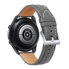 Mybandz szürke bőrszíj ezüst csattal 22mm (22SKU4565) okosóra kellék