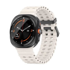 Mybandz Waves szilikon szíj Samsung Galaxy Watch Ultra fehér okosóra kellék