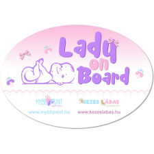 MybbPrint - Bébi biztonsági autó matrica - Lady on board - kislányos matrica