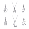  MyCharm Betűk Cirkónia Kristályos S925 Ezüst Charm & Medál – H