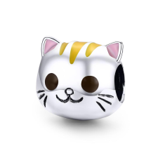  MyCharm Boldog Cicus 925 Ezüst Charm medál