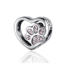  MyCharm Cuki Tappancs Szívben 925 Ezüst Charm medál